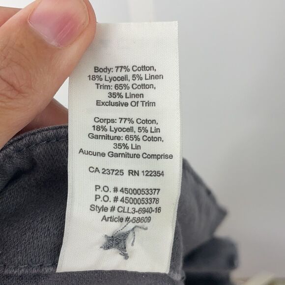 Aritzia Golden by TNA Grey Cropped Fermor Utility Pants Size 4 - Picture 8 of 8